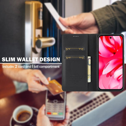 For Google Pixel 9a LC.IMEEKE L1 Series Frosted Fine Texture PU Phone Case(Black) by LC.IMEEKE