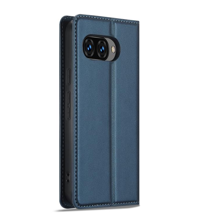 For Google Pixel 9a LC.IMEEKE L1 Series Frosted Fine Texture PU Phone Case(Blue) by LC.IMEEKE