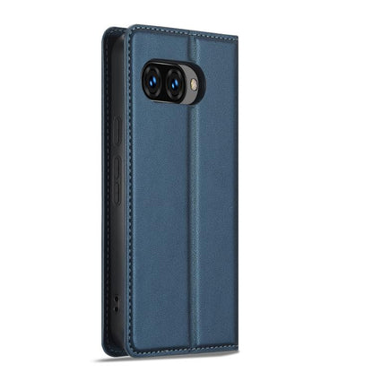 For Google Pixel 9a LC.IMEEKE L1 Series Frosted Fine Texture PU Phone Case(Blue) by LC.IMEEKE