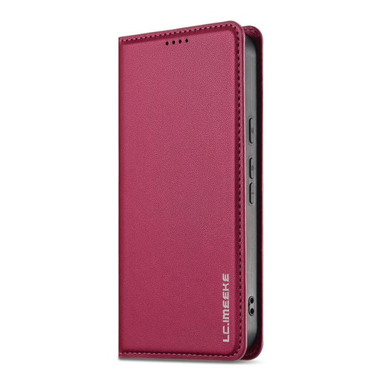 For Google Pixel 9a LC.IMEEKE L1 Series Frosted Fine Texture PU Phone Case(Red) by LC.IMEEKE