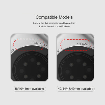 For Apple Watch Series 6 44mm Bauhinia Two-color Embossed Silicone Watch Band(Starlight Black) by bashfashion