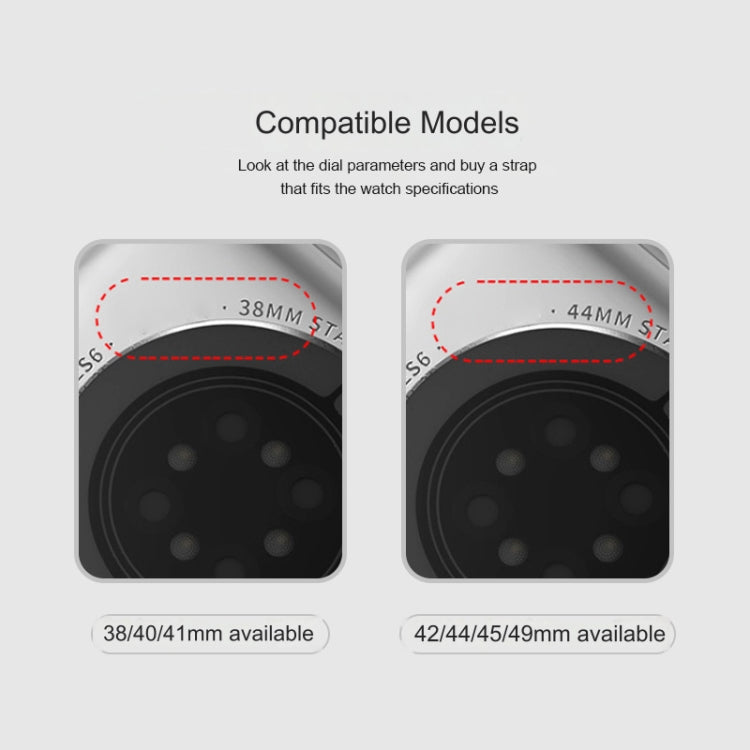 For Apple Watch Series 7 45mm Bauhinia Two-color Embossed Silicone Watch Band(Starlight Black) by bashfashion