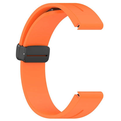 For Garmin Fenix 7 Magnetic Folding Black Buckle Silicone Watch Band(Orange) by bashfashion