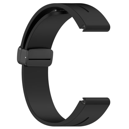 For Garmin Fenix 7 Magnetic Folding Black Buckle Silicone Watch Band(Black) by bashfashion