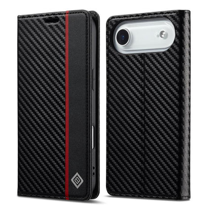 For iPhone Air LC.IMEEKE Carbon Fiber Leather Phone Case(Vertical Black) by LC.IMEEKE