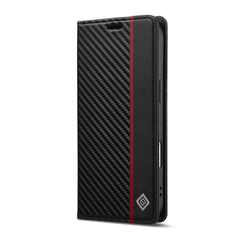 For iPhone Air LC.IMEEKE Carbon Fiber Leather Phone Case(Vertical Black) by LC.IMEEKE