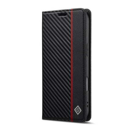 For iPhone Air LC.IMEEKE Carbon Fiber Leather Phone Case(Vertical Black) by LC.IMEEKE