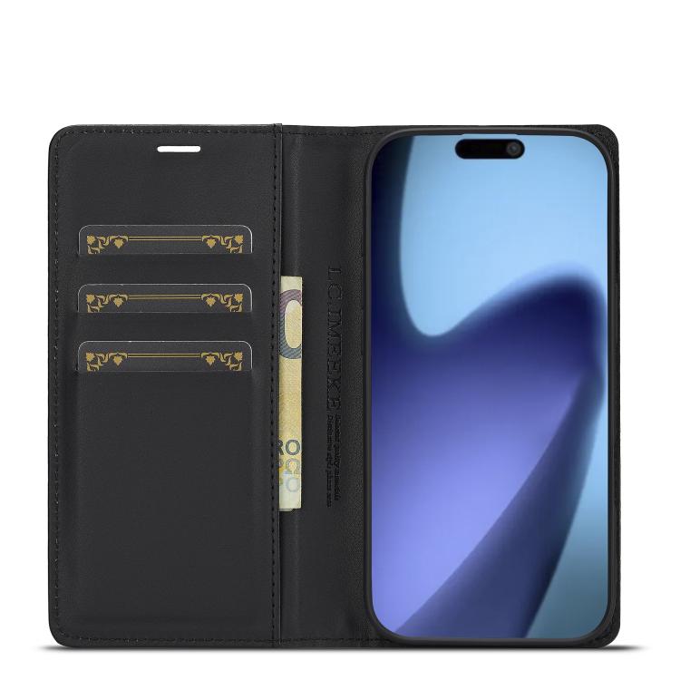 For iPhone Air LC.IMEEKE Carbon Fiber Leather Phone Case(Vertical Black) by LC.IMEEKE