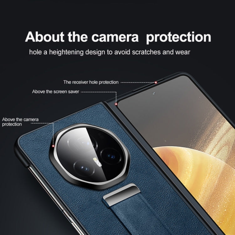 For Honor Magic Vs3 SULADA PC + Leather Texture Skin Feel Shockproof Phone Case(Brown) by SULADA