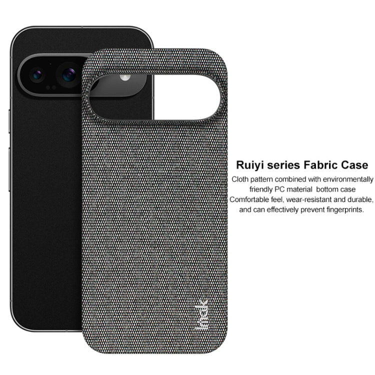 For Google Pixel 9 / 9 Pro imak Ruiyi Series Cloth Texture PU + PC Phone Case(Dark Grey) by imak