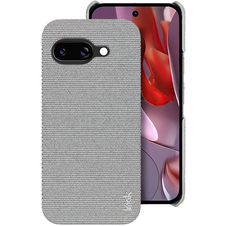For Google Pixel 9a imak Ruiyi Series Cloth Texture PU + PC Phone Case(Light Grey) by imak
