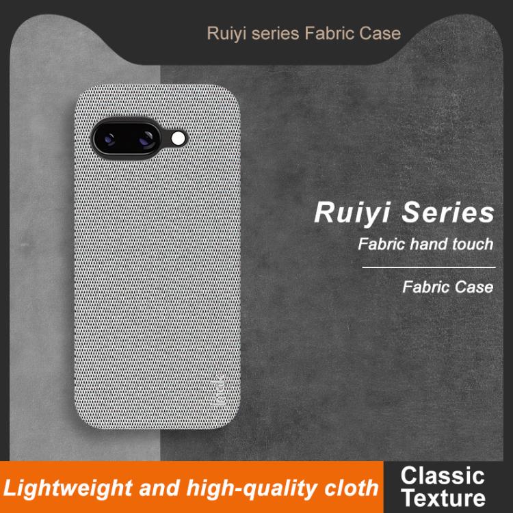For Google Pixel 9a imak Ruiyi Series Cloth Texture PU + PC Phone Case(Light Grey) by imak