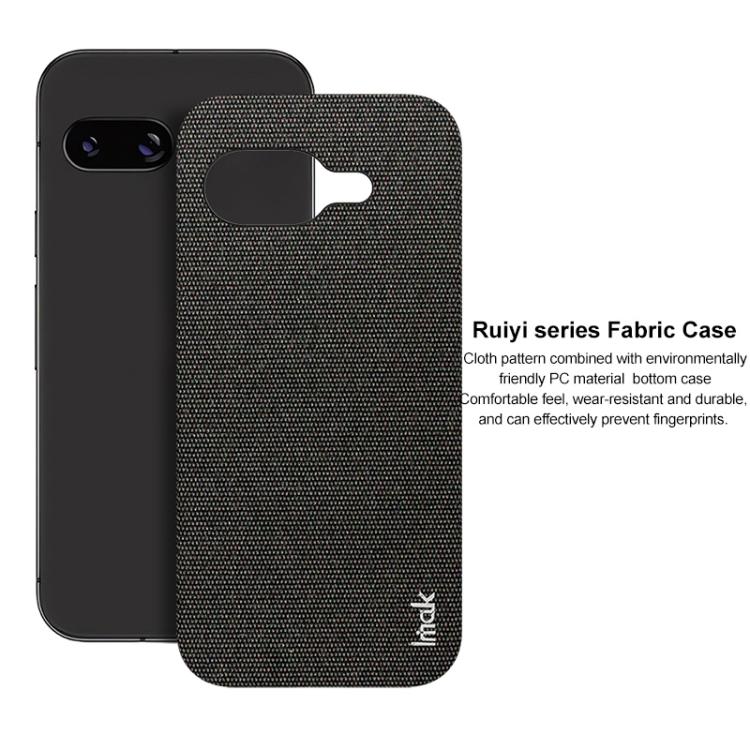 For Google Pixel 9a imak Ruiyi Series Cloth Texture PU + PC Phone Case(Dark Grey) by imak