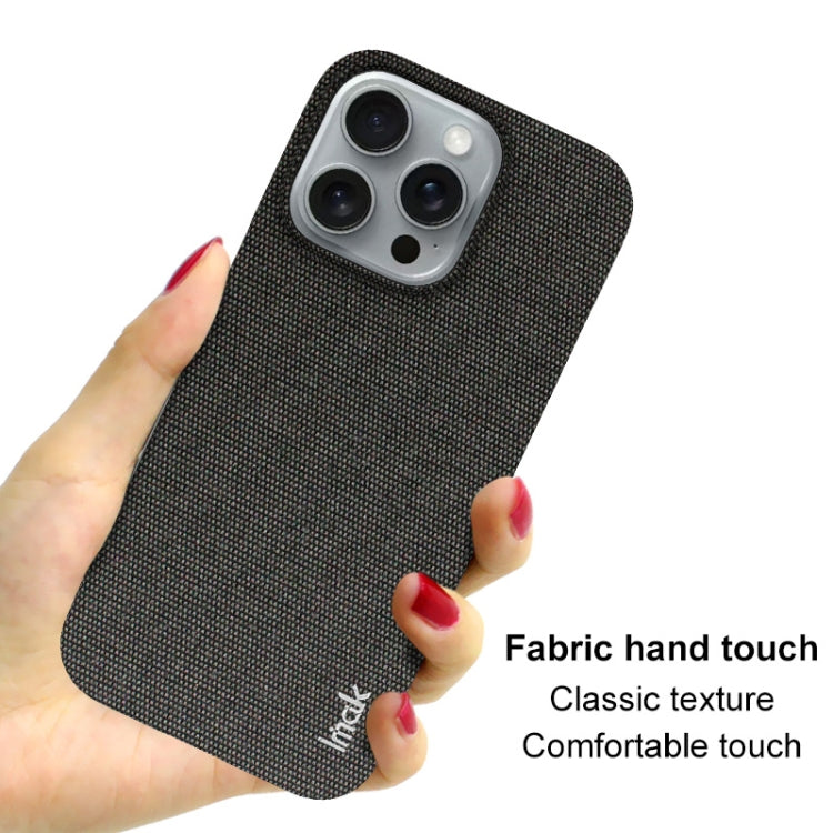 For iPhone 16 Pro imak Ruiyi Series Cloth Texture PU + PC Phone Case(Black) by imak