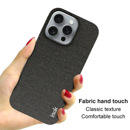 For iPhone 16 Pro imak Ruiyi Series Cloth Texture PU + PC Phone Case(Black) by imak