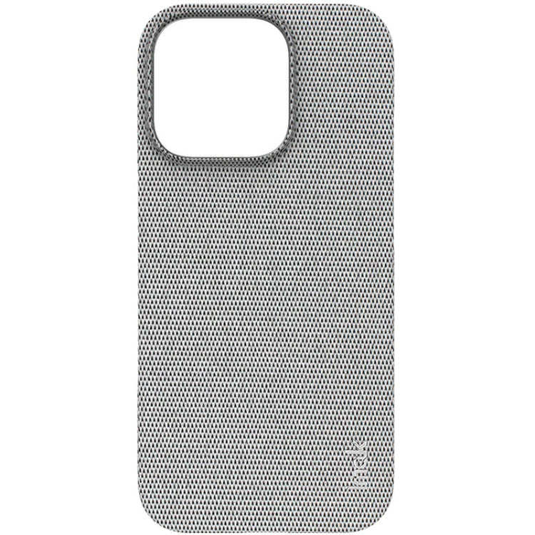 For iPhone 16 Pro imak Ruiyi Series Cloth Texture PU + PC Phone Case(Light Grey) by imak