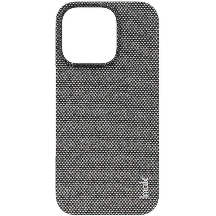 For iPhone 16 Pro imak Ruiyi Series Cloth Texture PU + PC Phone Case(Dark Grey) by imak