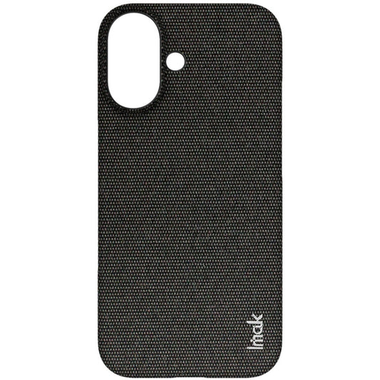 For iPhone 16 imak Ruiyi Series Cloth Texture PU + PC Phone Case(Black) by imak