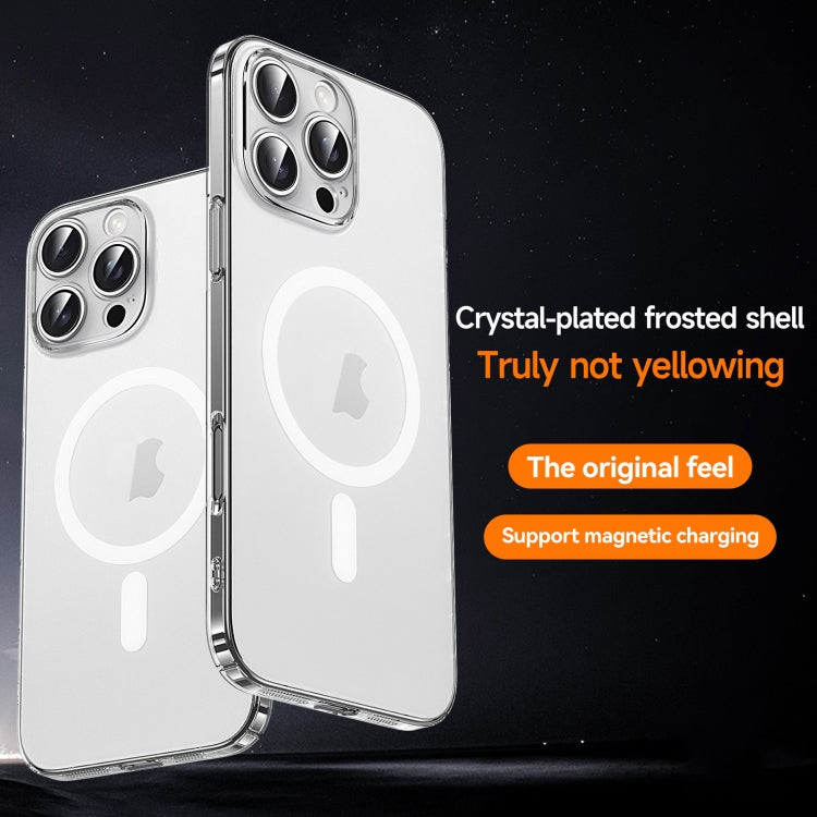 For iPhone 15 Pro SULADA Crystal Sand Series Electroplating Frosted MagSafe Magnetic Phone Case(Transparent) by SULADA