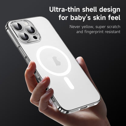 For iPhone 14 Pro Max SULADA Crystal Sand Series Electroplating Frosted MagSafe Magnetic Phone Case(Transparent) by SULADA