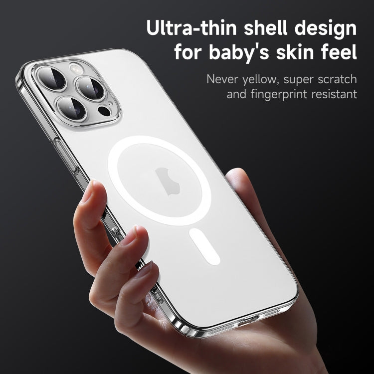 For iPhone 15 Pro SULADA Crystal Sand Series Electroplating Frosted MagSafe Magnetic Phone Case(Transparent) by SULADA