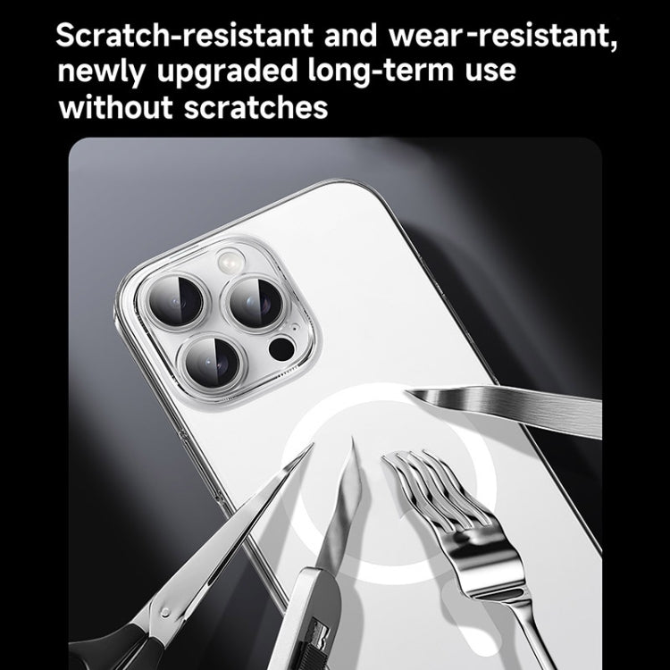 For iPhone 14 Pro Max SULADA Crystal Sand Series Electroplating Frosted MagSafe Magnetic Phone Case(Transparent) by SULADA