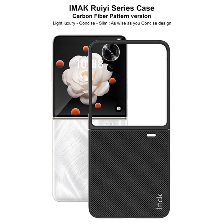 For Honor Magic V Flip imak Ruiyi Series Carbon Fiber PU + PC Phone Case by imak