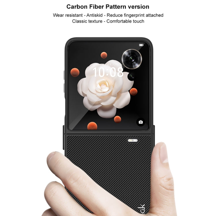 For Honor Magic V Flip imak Ruiyi Series Carbon Fiber PU + PC Phone Case by imak