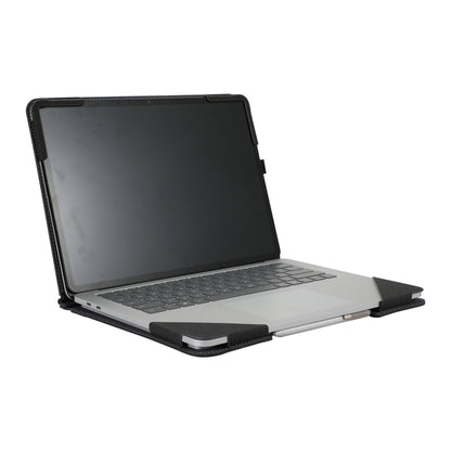 For Microsoft Surface Laptop Studio 2 Cotton Cloth Texture Leather Laptop Protective Case(Black) by bashfashion