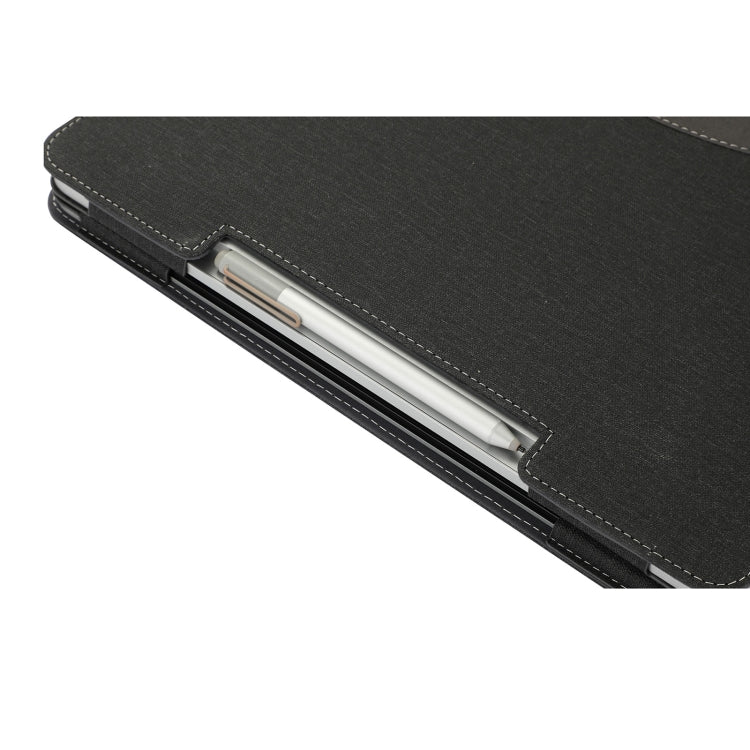 For Microsoft Surface Laptop Studio 2 Cotton Cloth Texture Leather Laptop Protective Case(Black) by bashfashion