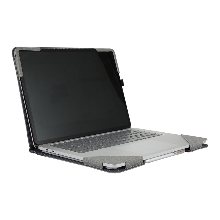 For Microsoft Surface Laptop Studio 2 Cotton Cloth Texture Leather Laptop Protective Case(Light Grey) by bashfashion