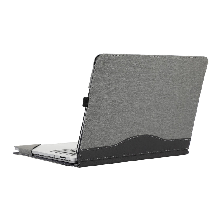 For Microsoft Surface Laptop Studio 2 Cotton Cloth Texture Leather Laptop Protective Case(Light Grey) by bashfashion
