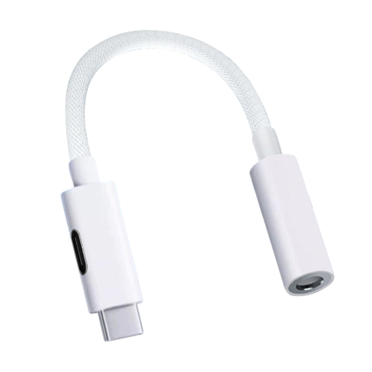 Type-C to 8 Pin / 3.5mm Audio Adapter Cable(White) by bashfashion