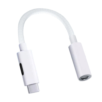 Type-C to 8 Pin / 3.5mm Audio Adapter Cable(White) by bashfashion