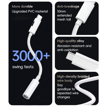 Type-C to 8 Pin / 3.5mm Audio Adapter Cable(White) by bashfashion