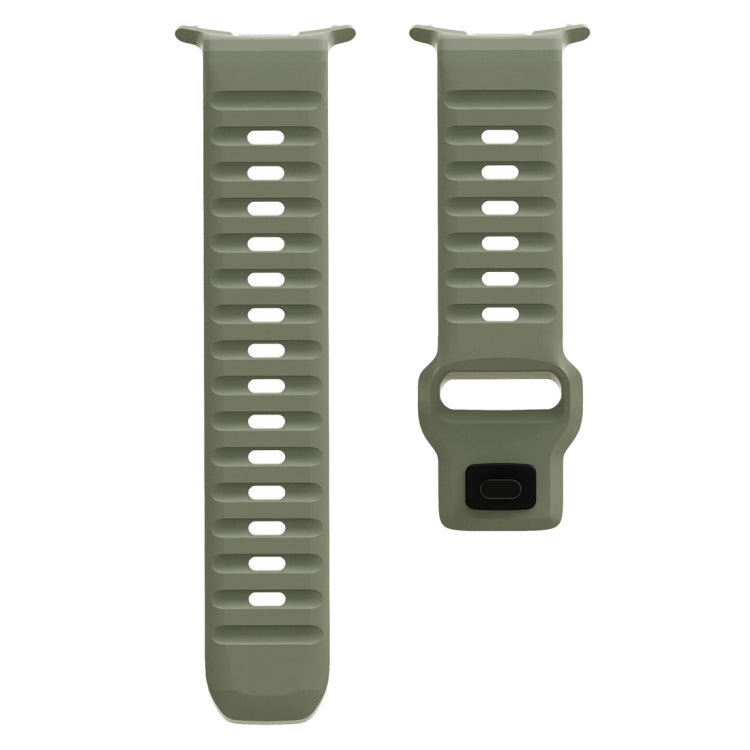 For Samsung Galaxy Watch Ultra 47mm / Ultra 2025 Wave Texture Reverse Buckle Silicone Watch Band(Army Green) by bashfashion
