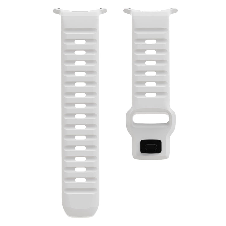 For Samsung Galaxy Watch Ultra 47mm / Ultra 2025 Wave Texture Reverse Buckle Silicone Watch Band(White) by bashfashion