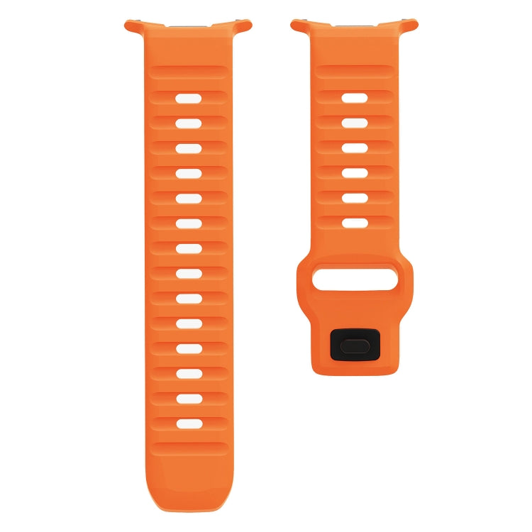 For Samsung Galaxy Watch Ultra 47mm / Ultra 2025 Wave Texture Reverse Buckle Silicone Watch Band(Orange) by bashfashion