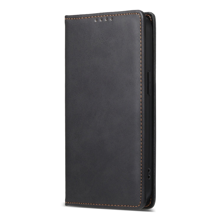 For iPhone 16e Business Solid Color Magnetic RFID Leather Phone Case(Black) by bashfashion