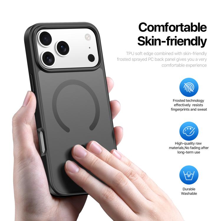 For iPhone 17 Pro Max DUX DUCIS Yind Series MagSafe TPU Hybrid PC Phone Case(Black) by DUX DUCIS