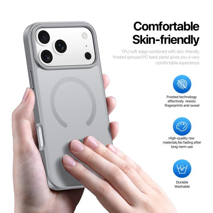 For iPhone 17 Pro DUX DUCIS Yind Series MagSafe TPU Hybrid PC Phone Case(Grey) by DUX DUCIS
