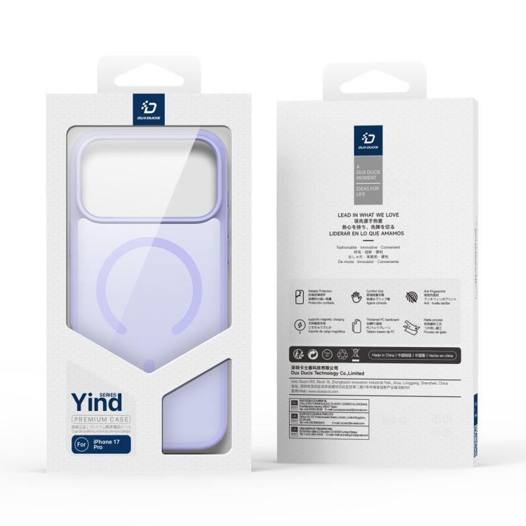 For iPhone 17 Pro DUX DUCIS Yind Series MagSafe TPU Hybrid PC Phone Case(Light Purple) by DUX DUCIS