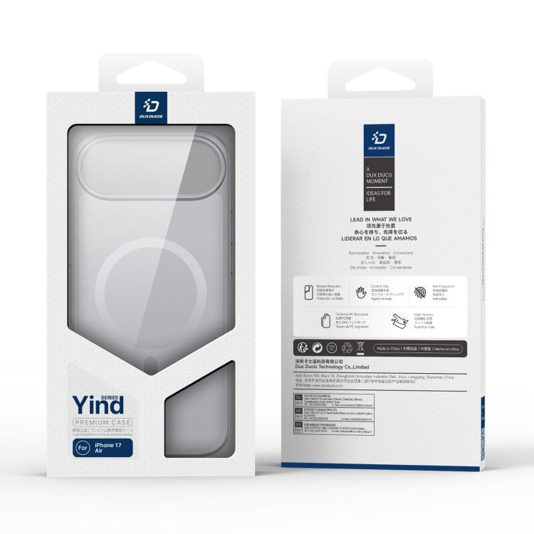 For iPhone Air DUX DUCIS Yind Series MagSafe TPU Hybrid PC Phone Case(Grey) by DUX DUCIS