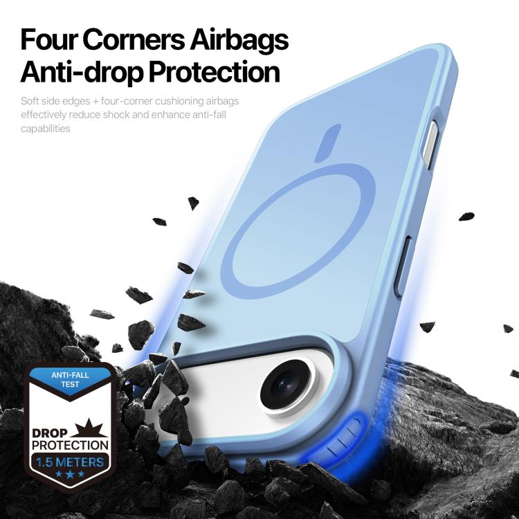 For iPhone Air DUX DUCIS Yind Series MagSafe TPU Hybrid PC Phone Case(Light Blue) by DUX DUCIS
