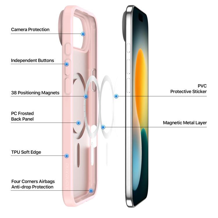 For iPhone Air DUX DUCIS Yind Series MagSafe TPU Hybrid PC Phone Case(Light Pink) by DUX DUCIS