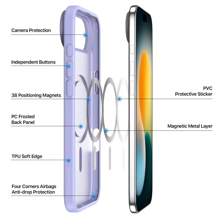 For iPhone Air DUX DUCIS Yind Series MagSafe TPU Hybrid PC Phone Case(Light Purple) by DUX DUCIS