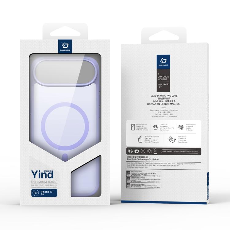 For iPhone Air DUX DUCIS Yind Series MagSafe TPU Hybrid PC Phone Case(Light Purple) by DUX DUCIS