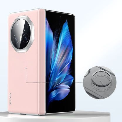 For Honor Magic V3 SULADA Skin Feel Liquid Leather Shockproof Phone Case(Pink) by SULADA