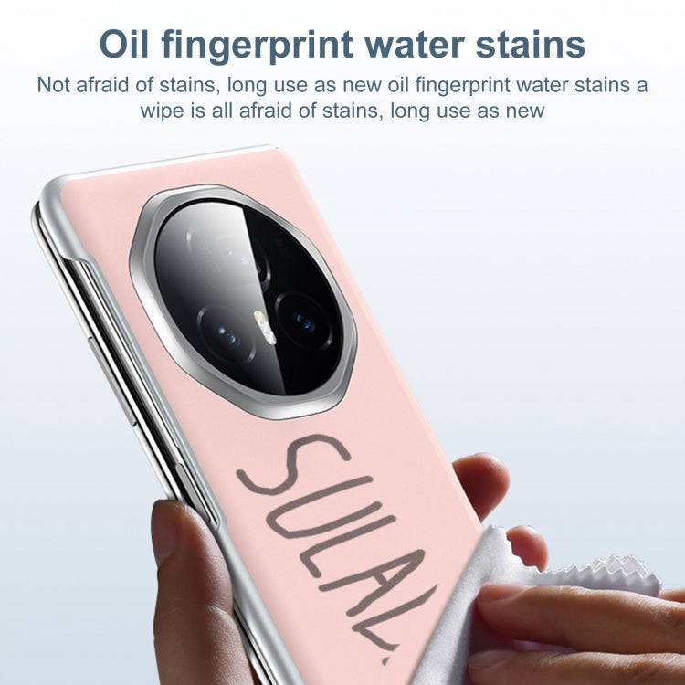 For Honor Magic V3 SULADA Skin Feel Liquid Leather Shockproof Phone Case(Pink) by SULADA