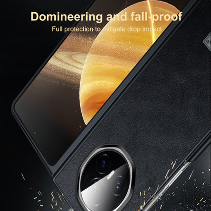 For Honor Magic V3 SULADA Shockproof TPU + Handmade Leather Phone Case(Brown) by SULADA